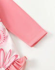Pink Floral Baby & Toddler Swimsuit & Hat Set