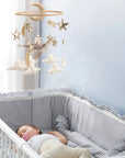 🌙 Space Whale Baby Mobile – Nautical Nursery Decor with Stars, Moon & Clouds