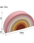 - Silicone Rainbow Stacker Toy Baby Stork