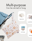 - 2pcs Cute Travel Wet Dry Bag Set - Waterproof & Portable for Beach, Pool, Nappies, and more Baby Stork Diaper Wet Bags