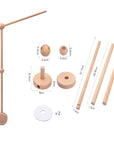 - Wooden Cot Arm – Classic Round Design Baby Stork Baby Mobile