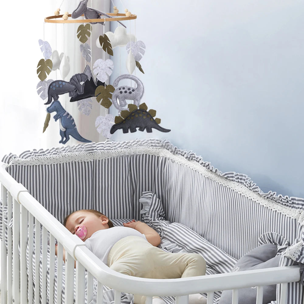 - Handmade Dinosaur Baby Mobile – Soft Felt Cot Mobile for Nursery & Baby Shower Gift Baby Stork Baby Mobile