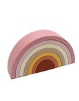 Rose pink - Silicone Rainbow Stacker Toy Baby Stork