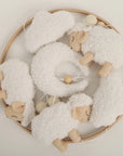 🐑 Boucle Sheep Baby Mobile – Neutral Cloud & Moon Nursery Decor