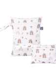 Rainbow - 2pcs Cute Travel Wet Dry Bag Set - Waterproof & Portable for Beach, Pool, Nappies, and more Baby Stork Diaper Wet Bags