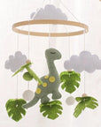 - Handmade Diplodocus Dinosaur Crib Mobile Nursery Decor | Soft Felt & Natural Wood Baby Stork Baby Mobile