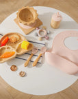 - Eco-Friendly Rainbow Bamboo Baby Feeding Set - 7pcs | Non-Slip Suction Cups & Teether Baby Stork Nursing & Feeding