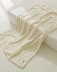 Polar Fleece Blanket with Embroidered Motifs | 125 × 90cm