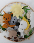 - Australian Animal Baby Mobile – Koala, Kangaroo, Platypus & Cockatoo | Felt Nursery Mobile with Natural Leaves & Wooden Beads Baby Stork Baby Mobile