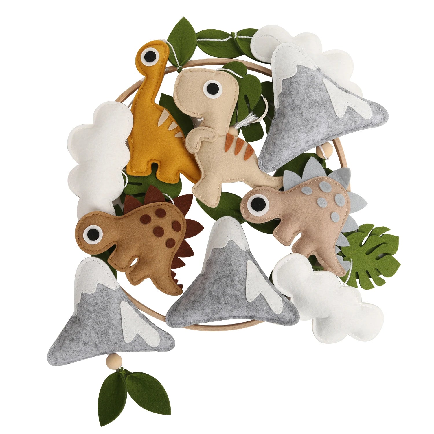 - Handmade Dinosaur Baby Mobile – Felt Jurassic Nursery Cot Hanging Decor Baby Stork Baby Mobile