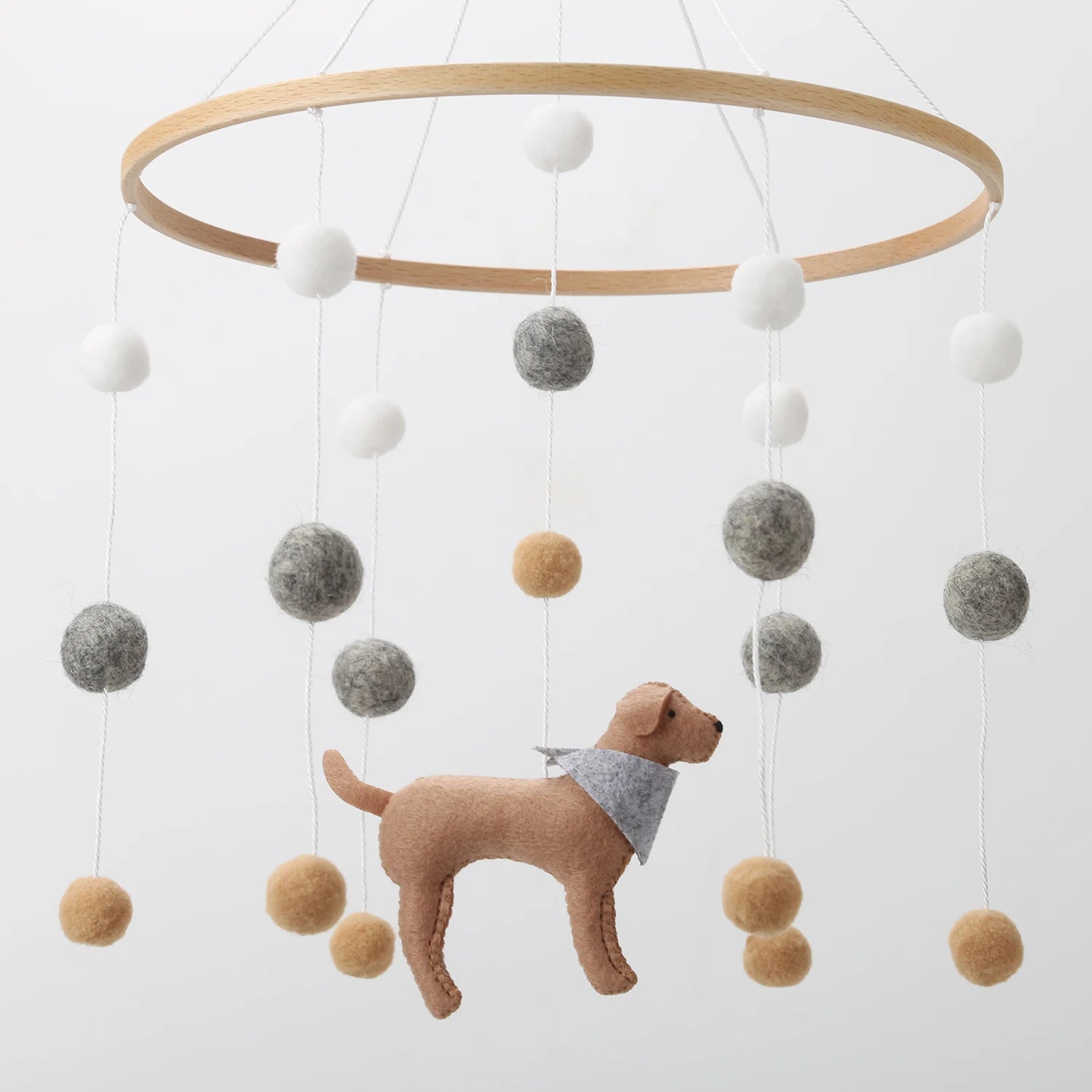 Blue - 🐾 Dog Baby Mobile – Labrador Puppy Nursery Decor | Felt Golden Retriever Cot Mobile Baby Stork Baby Mobile