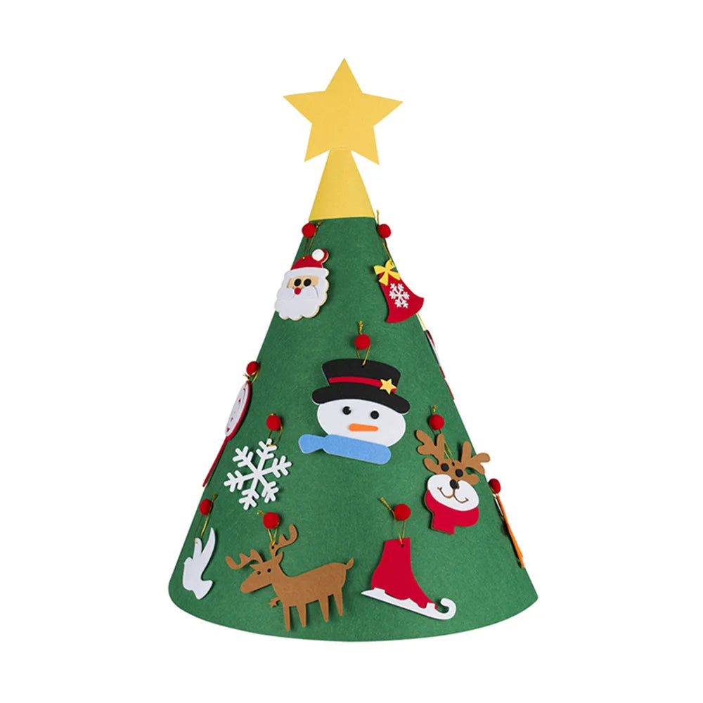 Cone Style 1m - DIY Felt Christmas Tree Kit with 24 Fun Ornaments Baby Stork Baby & Kids > Toys