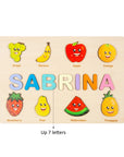 - Custom Name Puzzle with Fruit Friends – Personalised Learning Gift for Kids | Montessori Puzzle Toys Baby Stork Puzzles