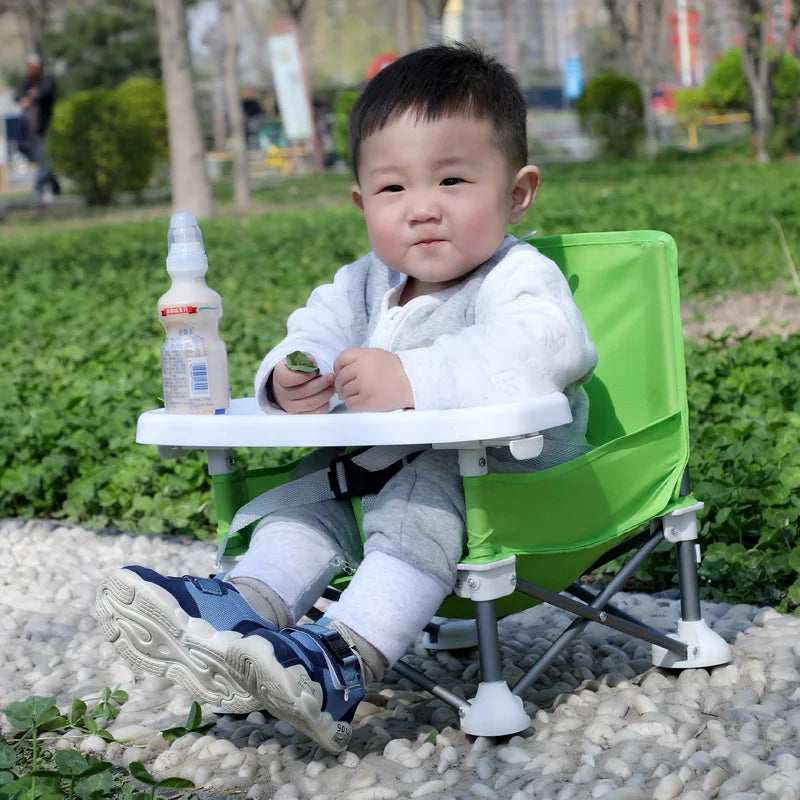 Folding Baby Camp Chair with Detachable Table Portable Baby High