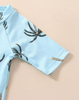 - Tropical Palm Zip Swimsuit Baby Stork