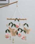 - Butterfly & Floral Baby Mobile | Pink Butterfly Nursery Mobile Baby Stork