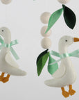 - Goose & Leaves Felt Cot Mobile - Green & Cream AE
