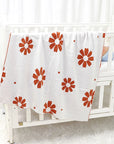 - Super Soft Baby Blanket – Daisy Floral (90×70 cm) | Acrylic Knit Baby Stork