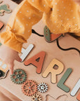 - Custom Personalised Name Puzzle - Educational Wooden Toy Baby Stork Puzzles