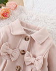 - Blush Bow Toddler Coat Baby Stork