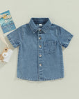 - Denim Button-Up Shirt Baby Stork