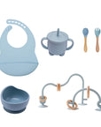Blue - My First Feeding Set | Baby Cutlery & Bowl Set with Integrated Motor Skills Game Baby Stork Nursing & Feeding