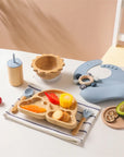 - Eco-Friendly Rainbow Bamboo Baby Feeding Set - 7pcs | Non-Slip Suction Cups & Teether Baby Stork Nursing & Feeding