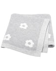 Grey 70 cm by 90 cm - Soft Baby Blossomed Flowers Blanket Baby Stork Swaddling & Receiving Blankets