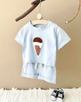 - Ice Cream 2 Piece Set – Cotton Tee & Shorts Baby Stork