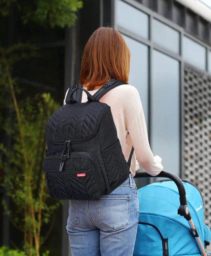 - Premium Lightweight Quilted Baby Backpack Diaper Bag Baby Stork Diaper Wet Bags