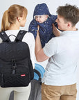 - Premium Lightweight Quilted Baby Backpack Diaper Bag Baby Stork Diaper Wet Bags