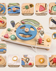 - Montessori Wooden Steering Wheel Toy - Car Console Busy Board for Toddlers | Sensory Early Education Gift Baby Stork Baby Toys & Activity Equipment