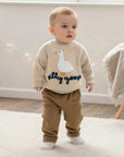 Goose Knit Baby Jumper | Embroidered Cotton Blend Toddler Sweater