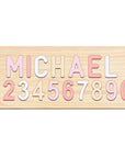 Blush Dreams Puzzle Only - Custom Wooden Name & Number Puzzle – Personalised Educational Toy Baby Stork