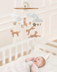 - Golden Retriever Felt Cot Mobile - Tan & Cream AE