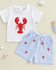 4Y - Little Lobster T-Shirt & Shorts Set Baby Stork