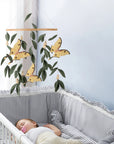 - Butterfly Baby Mobile with Green Leaves | Nature Nursery Decor Baby Stork