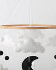 Black & White Moon Baby Mobile | Monochrome Nursery Mobile
