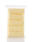 Yellow - Pastel Coloured Baby Muslin Wash Cloths - 5 Pack Muslin Cotton Face Towel and Washcloth for Sensitive Skin Baby Stork Burp Cloths