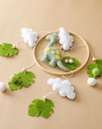 - Handmade Diplodocus Dinosaur Crib Mobile Nursery Decor | Soft Felt & Natural Wood Baby Stork Baby Mobile