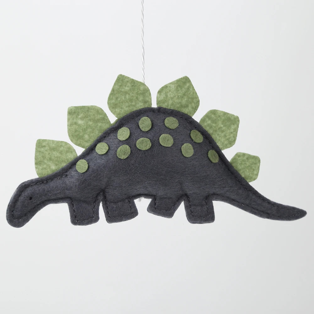 - Handmade Dinosaur Baby Mobile with Mountains & Leaves – Soft Felt Cot Mobile Baby Stork Baby Mobile