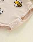 - Little Bee Embroidered Romper Baby Stork