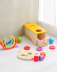 - Montessori Baby Box 5-in-1 Wooden Toy Set | Sensory & Fine Motor Educational Toys for Babies 6+ Months Baby Stork Gifting