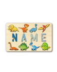 - Personalised Dinosaur Wooden Name Puzzle | Custom Montessori Learning Toy Baby Stork