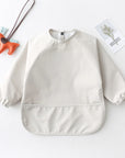 - Solid Colour Baby Feeding Smock – Waterproof Easy-Clean Long Sleeve Bib | Baby Stork Baby Stork Bibs