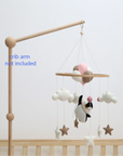 - Penguin Baby Mobile with Pink Balloons | Pink Nursery Mobile Decor Baby Stork