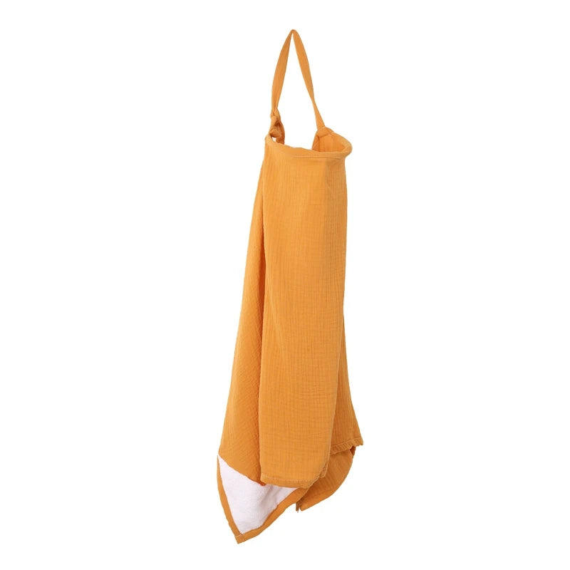 Yellow CHINA - Breathable Cotton Muslin Nursing Cover – Adjustable Privacy Apron for Breastfeeding Baby Stork Nursing & Feeding