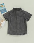 - Denim Button-Up Shirt Baby Stork