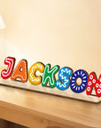 Rainbow - Creative 3D Custom Name Display – Personalised Wooden Letter Decor for Kids’ Rooms (Up to 9 Characters) Baby Stork Puzzles