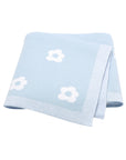 Blue 70 cm by 90 cm - Soft Baby Blossomed Flowers Blanket Baby Stork Swaddling & Receiving Blankets
